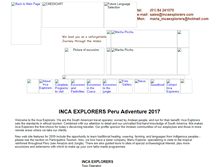 Tablet Screenshot of incaexplorers.com